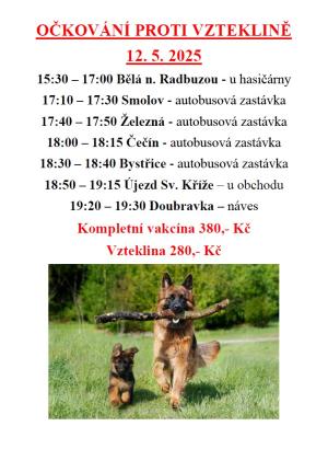 OČKOVÁNÍ PROTI VZTEKLINĚ